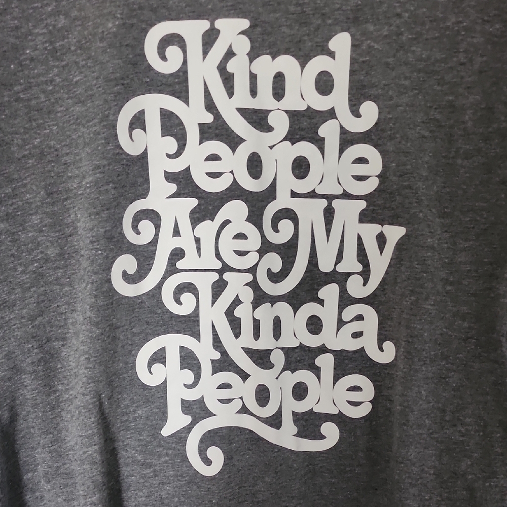 Chic Gray Tee with Inspirational White Text